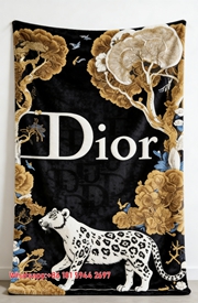 Dior Jungle Leopard Flannel Sofa Throw Blanket D073